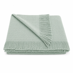 Orian Luxury Waffle Comforter Throw Blanket 220x240 cm – Soft Decorative Coverlet with Tassel Fringe