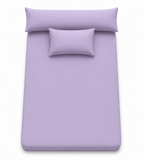 Ultra Soft 3-Piece Bed Sheet Set – Flat Sheet with Long Pillow Cover & 1 Pillowcases – for 120 cm Bed Soft Cotton Blend Bedding Set