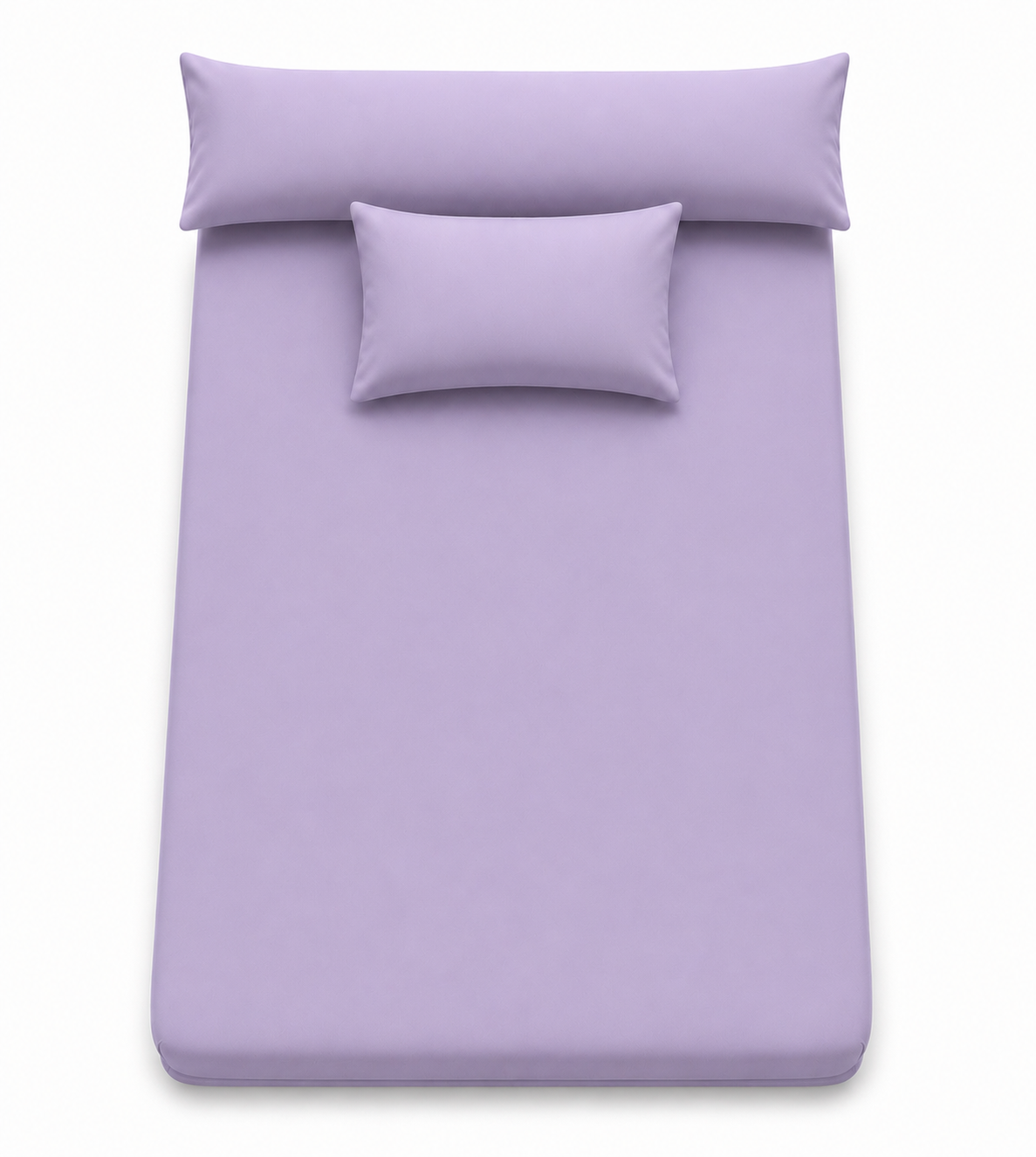 Ultra Soft 3-Piece Bed Sheet Set – Flat Sheet with Long Pillow Cover & 1 Pillowcases – for 120 cm Bed Soft Cotton Blend Bedding Set