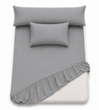 Ultra Soft 3-Piece Bed Sheets Set — Deep Pocket Fitted Sheet -Pillowcase & Large Pillowcase - Deep Pocket with 360° Elastic Band, | ( 120 * 200 * 30 Cm, 3-Piece)