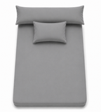 Ultra Soft 3-Piece Bed Sheet Set – Flat Sheet with Long Pillow Cover & 1 Pillowcases – for 120 cm Bed Soft Cotton Blend Bedding Set