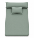 Ultra Soft 3-Piece Bed Sheet Set – Flat Sheet with Long Pillow Cover & 1 Pillowcases – for 120 cm Bed Soft Cotton Blend Bedding Set