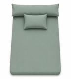 Ultra Soft 3-Piece Bed Sheet Set – Flat Sheet with Long Pillow Cover & 1 Pillowcases – for 120 cm Bed Soft Cotton Blend Bedding Set