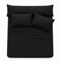Ultra Soft 4-Piece Bed Sheet Set – Flat Sheet with Long Pillow Cover & 2 Pillowcases – for 160 cm Bed Soft Cotton Blend Bedding Set